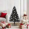 vidaXL Albero di Natale artificiale con luci integrate Nero 120 cm PVC
