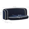 vidaXL Divano Cani Pieghevole Blu 73x67x26 cm in Peluche e Cuscino
