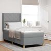 vidaXL Letto a molle con materasso Grigio chiaro 140 x 200 cm Tessuto