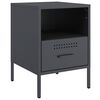 vidaXL Comodino Antracite 36x39x50,5 cm in Acciaio
