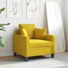 vidaXL Poltrona Giallo Chiaro 60 cm in Tessuto