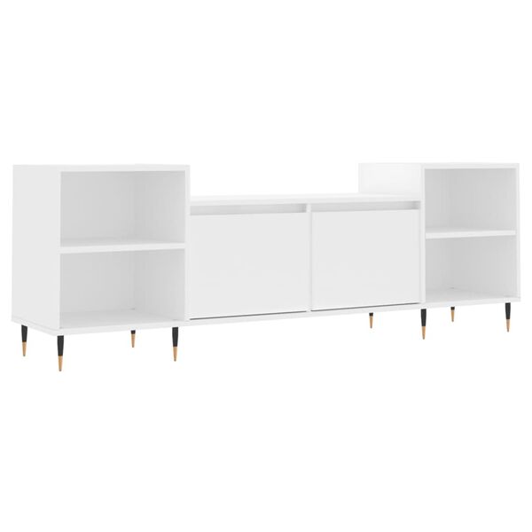 vidaXL Mobile Porta TV Bianco 160x35x55 cm in Legno Multistrato