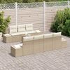 vidaXL Set Divano da Giardino con cuscino 8 pcs Beige polyrattan