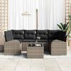 vidaXL Set Divano da Giardino Grigio 55 x 55 x 37 cm polyrattan