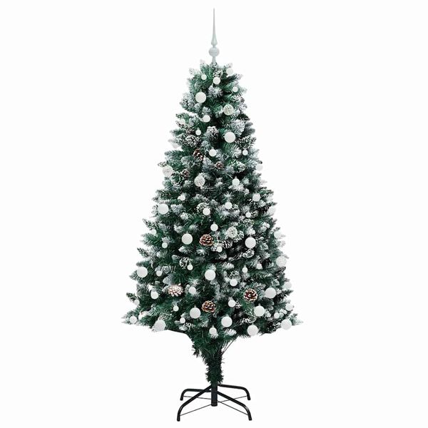 vidaXL Albero di Natale artificiale con 300 LED Verde 180 cm