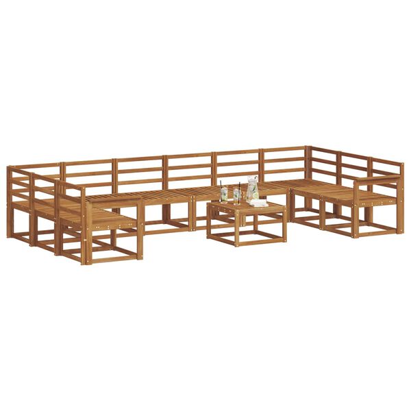 vidaXL Set di divani da esterno 11 pcs Naturale
