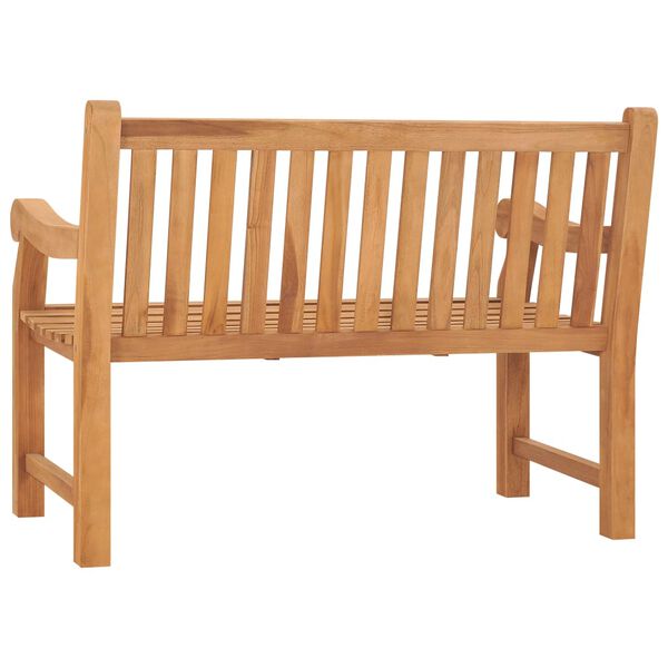 vidaXL Panca da Giardino con Cuscino 120 cm Legno Massello di Teak