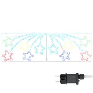 vidaXL Stella di Natale 432 LED Multicolore 182 x 58 cm PVC