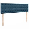 vidaXL Struttura Letto Pouf con Materasso Blu 140x200cm in Velluto