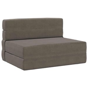 vidaXL Divano Letto Pieghevole Grigio Chiaro 70 x 72 x 60 cm Tessuto