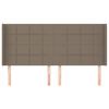 vidaXL Testiera ad Orecchio Tortora 183x16x118/128 cm in Tessuto