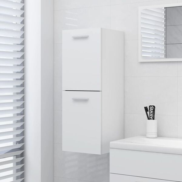 vidaXL Armadio da Bagno Bianco 30x30x80 cm in Legno Multistrato