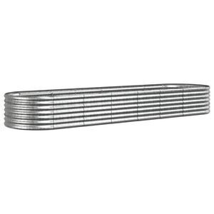 vidaXL Letto Giardino Acciaio Zincato 296x80x36cm Argento