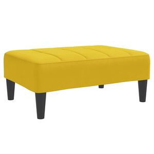 vidaXL Poggiapiedi Giallo 77x55x31 cm in Velluto