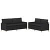 vidaXL Set di divani 2 pz Nero Tessuto