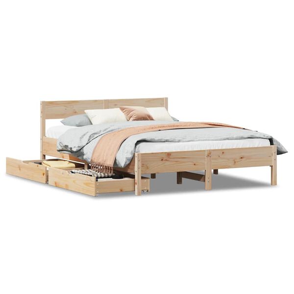 vidaXL Letto senza Materasso 120x200 cm in Legno Massello di Pino