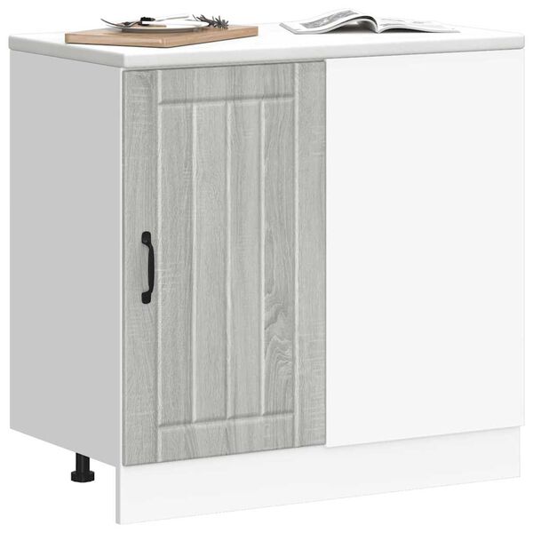 vidaXL Mobile base da cucina Lucca Grigio Sonoma in Legno Multistrato