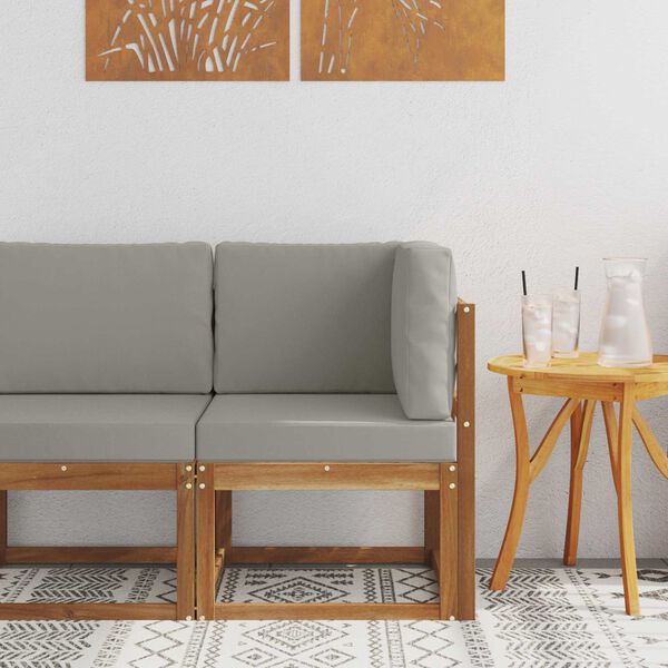 vidaXL Divano Angolare da Esterno Legno di Acacia Massello