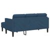 vidaXL Set di divani con cuscino 2 pcs Blu Poliestere