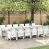vidaXL Set da Pranzo per Giardino 13 pcs Bianco Rattan Polt