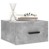 vidaXL Comodini a Muro 2 pz Grigio Cemento 35x35x20 cm