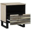 vidaXL Armadio da Notte con cassetto Bianco e Nero 40 x 33 x 46 cm
