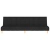 vidaXL Divano Letto a 2 Posti con Poggiapiedi Nero in Tessuto