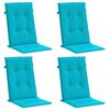 vidaXL Cuscini per Sedia con Schienale Alto 4 pz Turchese in Tessuto