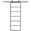 vidaXL Porta Scorrevole con Ferramenta Nera 76x205 cm in Vetro ESG