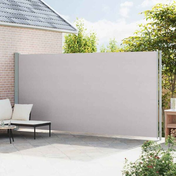 vidaXL Tenda Laterale Retrattile per Patio 220x600 cm Grigia