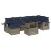 vidaXL Set Divani da Giardino 8 pz con Cuscini Grigio in Polyrattan