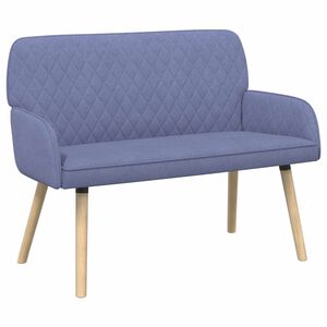 vidaXL Divano a 2 Posti con Gambe in Legno Massello 2 posto Blu jeans