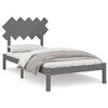 vidaXL Giroletto Grigio 100x200 cm in Legno Massello