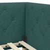 vidaXL Cornice del letto ad angolo Verde Scuro 90 x 190 cm Tessuto