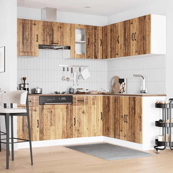 vidaXL Set Mobili da Cucina 11 pz Kalmar Legno Vecchio in Truciolato