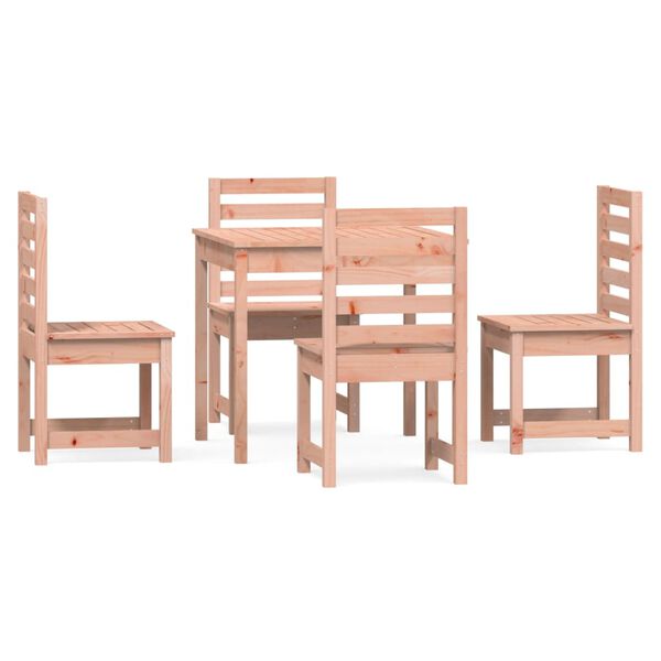 vidaXL Set da Pranzo per Giardino 5 pz in Legno Massello di Douglas