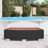 vidaXL Scalino per Spa in Polyrattan 92x45x25 cm Nero