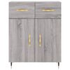 vidaXL Credenza Grigio Sonoma 69,5x34x180 cm in Legno Multistrato