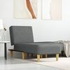 vidaXL Chaise Longue in Tessuto Grigio Scuro