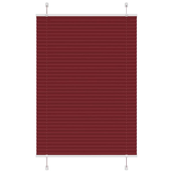 vidaXL Tenda Plissettata Rosso Bordeaux 100x100 cm Larghezza Tessuto