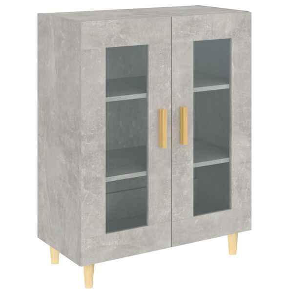 vidaXL Credenza Grigio Cemento 69,5x34x90 cm in Legno Multistrato