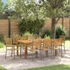 vidaXL Set da Pranzo per Giardino 9 pcs Grigio Poly Rattan