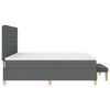 vidaXL Letto a molle con materasso Grigio scuro 200 x 200 cm Tessuto