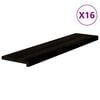 vidaXL Gradini 16 pz Marrone-nero 110x25x2 cm Legno Massello Rovere