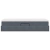 vidaXL Letto con contenitore e materasso Grigio scuro 90 x 200 cm