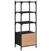 vidaXL Libreria a 3 Ripiani Nera 41x30x109,5 cm in Legno Multistrato