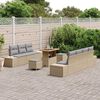 vidaXL Set Divano da Giardino con cuscino 10 pcs Beige e Grigio Chiaro