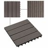 vidaXL Piastrella per Decking 11 pcs Marrone Scuro 30 x 30 cm WPC