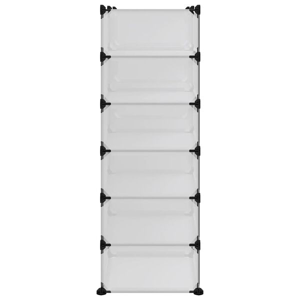 vidaXL Scarpiera Trasparente 94,5x36,5x106 cm in PP
