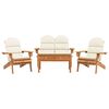 vidaXL Set Salotto da Giardino Adirondack 4pz Legno Massello di Acacia